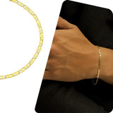 Pulseira Masculina Moeda Antiga Piastrine Banhada A Ouro 18k