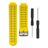 Pulseira Para Garmin 235 630 735xt Silicone Fácil De Trocar Cor Amarelo / Preta