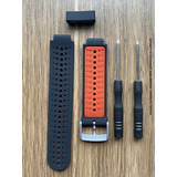 Pulseira Para Garmin 235 735xt + 2 Presilha Borracha Extras Cor Preta / Vermelha