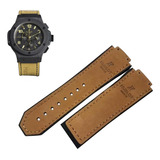 Pulseira Para Hublot Modelo Big Bang Couro Marrom Premium