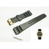 Pulseira Para Technos Skydiver T205 20mm Fivela Ouro