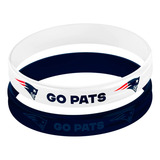 Pulseiras Nfl New England Patriots - Kit Com 2 Unidades