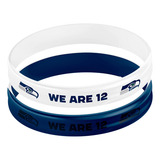 Pulseiras Nfl Seattle Seahawks - Kit Com 2 Unidades