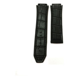 Pulseiras Para Hublot Big Bang Couro 25mm + Chave Cor Couro Preto