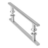Puxador Aço Inox Escovado Para Porta De Vidro 40cm M.s