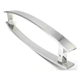 Puxador Curvo Inox Porta Madeira Vidro Pivotante 40cm Puxadores Online
