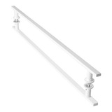 Puxador De Porta Branco Vidro Pivotante Madeira 70cm M.s