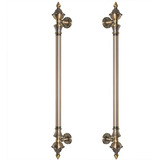 Puxador Duplo Porta Pivotante Colonial Antique Classic 780mm