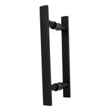 Puxador Inox Barra Chata Preto Porta De Madeira Vidros 120cm