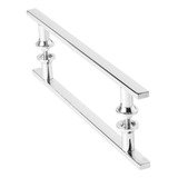 Puxador Inox Para Porta De Correr Vidro Madeira 20cm M.s Cor Alto Brilho