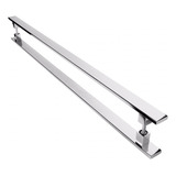 Puxador Inox Para Porta Pivotante Madeira Vidro 1 Metro Cor Alto Brilho