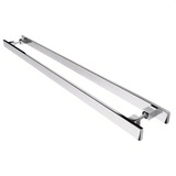 Puxador Inox Para Porta Pivotante Madeira Vidro 50 Cm Polido