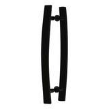 Puxador Para Portas Madeira / Vidro 40 Cm Curvo Preto