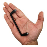 Puxador Zamak Pequeno Compacto Preto 95,5mm Preto Tasco 1pç