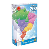 Puzzle 200 Peças Mapa Do Brasil Grow