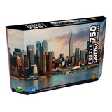 Puzzle 750 Peças Panorama Entardecer Em Nova York Grow