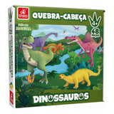 Puzzle Dinossauro 48 Pçs Brincadeira De Criança