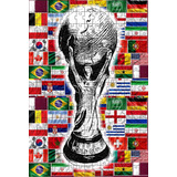 Puzzle Taça Copa Do Mundo Colorida De 120 Peças