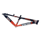 Quadro 26 Dirt Jump Vikingx Tuff X-25 Alumínio Roxo/laranja