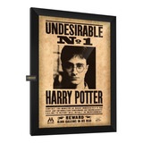 Quadro A3 Harry Potter Poster Nerd Geek Com Vidro 