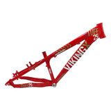Quadro Alumínio Aro 26 Vikingx Dirt Jump Bike Tuff X-25 Cor Vermelho