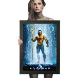 Quadro Aquaman Dc Filme Cinema Cartaz Poster Com 60x42 A2