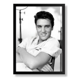 Quadro Arte Elvis Presley Cartaz Com Moldura 42x29