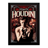 Quadro Arte Harry Houdini Ilusionista Cartaz Moldurado