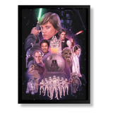 Quadro Arte Star Wars Cartaz Filme 42x29cm