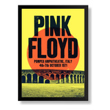 Quadro Banda Pink Floyd Arte Poster Turnê Moldurado