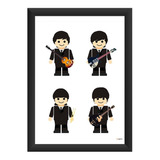 Quadro Beatles - 33x45 Cm - Molduras Com Vidro A3