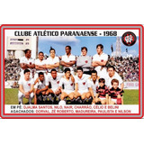 Quadro C/ Moldura 20x30 Atlético-pr Campeão Paranaense 1968