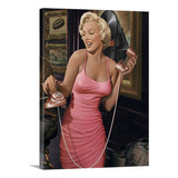 Quadro Canvas Vintage Marilyn Monroe Telefone Arte Retrô