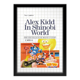 Quadro Capa Alex Kidd Shinobi World Sega Master System A3 