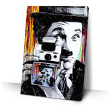 Quadro Charles Chaplin Cores 40x60 Decorativo Moderno Sala 
