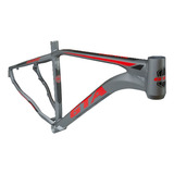 Quadro De Bicicleta 29 Gta Insane Aluminio Mtb-tamanho 17/19 Cor Cinza/vermelho Tamanho Del Quadro M