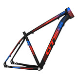 Quadro De Bicicleta Aro 29 Em Alumínio Gts Pro M5 Urban Cor Preto/vermelho/azul Tamanho Del Quadro 15