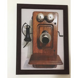 Quadro Decoração Telefone Antigo Fone Retro Vintage Retro