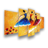Quadro Decorativo 129x63 Sala Quarto Abstrato Dança Espanha