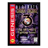 Quadro Decorativo A3 33x45 Ut Mortal Kombat 3 Mega Drive