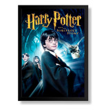 Quadro Decorativo Arte Harry Potter Cartaz Moldurado 42x29cm
