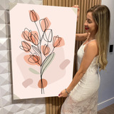 Quadro Decorativo Botânica Minimalista Tons Terrosos 90x60