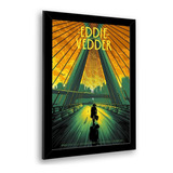 Quadro Decorativo Eddie Vedder Poster Show São Paulo 23x33cm