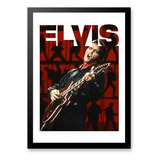 Quadro Decorativo Elvis Presley Arte Poster Moldurado 42x29