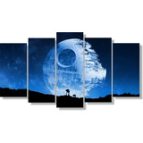 Quadro Decorativo Estrela Da Morte Star Wars Trilogia 