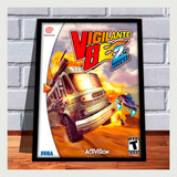 Quadro Decorativo Gamer Capa Vigilante 8 Second A4 Dreamcast