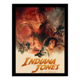 Quadro Decorativo Indiana Jones 5 Poster Emoldurado 33x43cm
