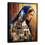 Quadro Decorativo O Legado De Maria 100x75 Mold.filete Preta