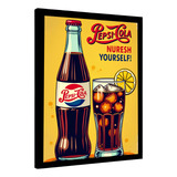 Quadro Decorativo Pepsi-cola 45x33 A3 C/moldura