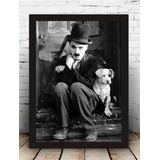Quadro Decorativo Poster Charlie Chaplin Preto E Branco 2 A3